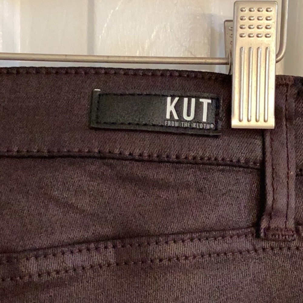 KUT from the Kloth Deepest Plum Coated Skinny Jeans - Picture 8 of 10